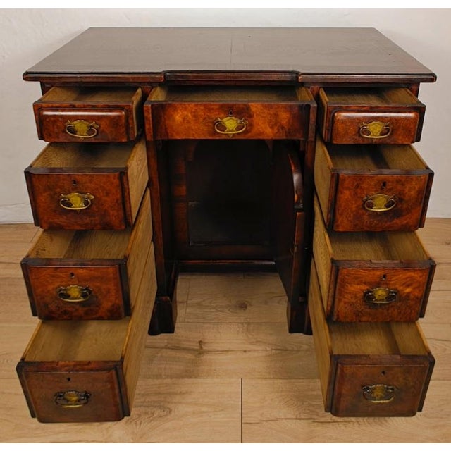 This is a gorgeous walnut writing desk that exudes a wonderful 18th-century style character to the home office or living...