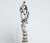 Italian Pair of Brass Fireplace Andiron Set in Silver Antique Finish For Sale - Image 3 of 7