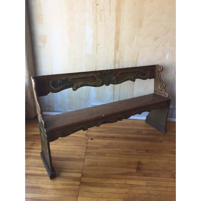Tuscan Tuscan Antique Pew For Sale - Image 3 of 11