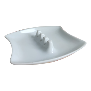 Vintage Mid Century Modern Porcelain White Ashtray