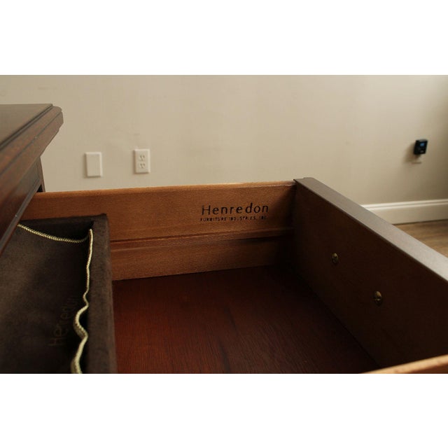 Henredon Chippendale Style Cherry Long Dresser For Sale - Image 9 of 12