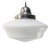 French White Semi-Matt Opaline Glass Pendant Lamp For Sale