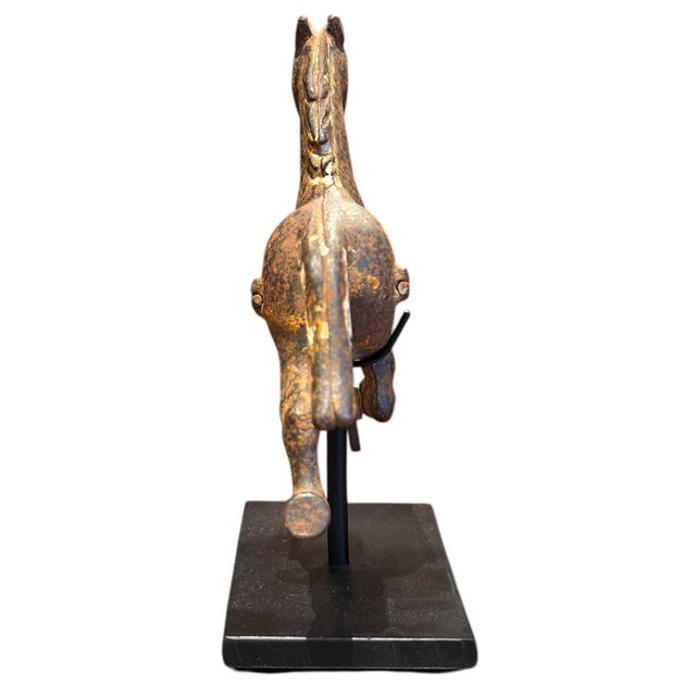 Early 20th Century American Iron Horse Toy on Custom Steel Mount For Sale - Image 4 of 9