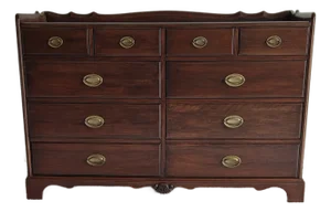 Solid Cherry Double Dresser With Gallery, Mid-20th Century