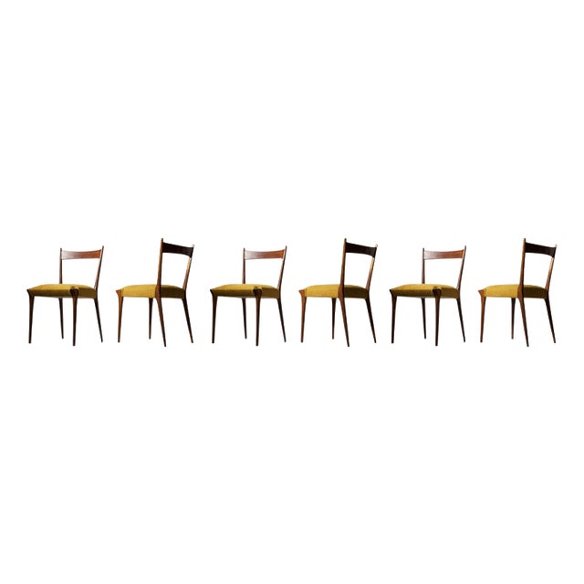 Model S11 Dining Chairs attributed to Alfred Hendrickx for Belform, 1950s, Set of 8 For Sale