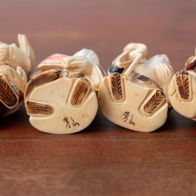 Set of Seven Netsuke Figures | Chairish