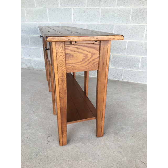 Broyhill Attic Heirlooms 2 Drawer Oak Console Sofa Table Chairish