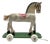 Vintage Wooden Horse on Rolling Board, 1930s For Sale
