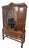 Jacobean Antique 1920s Walnut China Cabinet For Sale