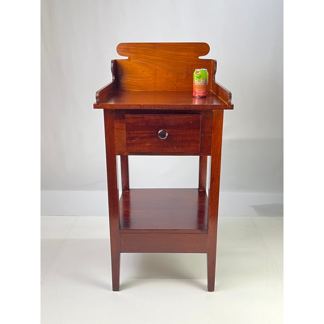 Antique Country Solid Mahogany Washstand / Bedside Table For Sale - Image 13 of 13
