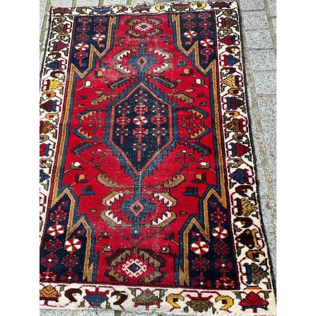 Vintage Mazlaghan Rug, 1950s For Sale - Image 11 of 18