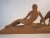 Terra Cotta French Art Deco Terracotta Seated Nude With Fawn, Signed Ary Bitter For Sale - Image 8 of 13