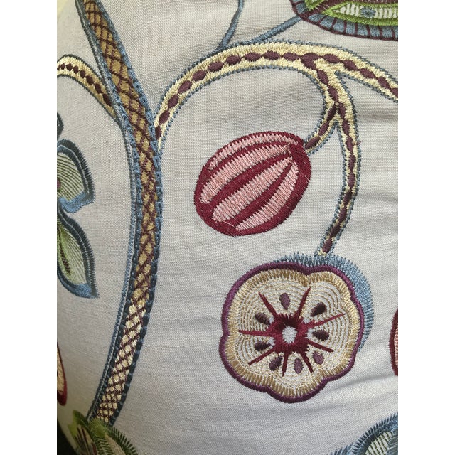 Churchill Four Four Jane Churchill Crewel Embroidered 'Santana' Scatter Pillows For Sale - Image 4 of 4
