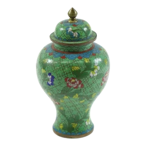 Early 20th Century Chinese Cloisonne Vase with Top