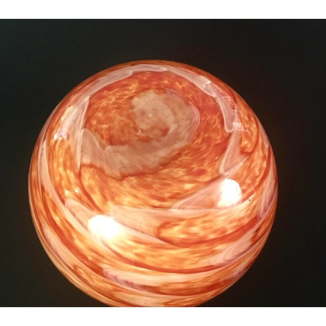 Orb Shaped Cased Glass Vase For Sale - Image 4 of 11