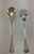 1980s Silver Pair Salad Servers, Salad Spoon & Salad Fork, Feather Edge For Sale - Image 12 of 14