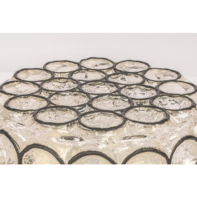 Glass Iron and Glass Wall or Ceiling Light attributed to Limburg, Germany, 1960s For Sale - Image 7 of 14