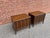 Brown Pair of Attributed Broyhill “Emphasis” Walnut Mid Century Modern End Tables Nightstands For Sale - Image 8 of 12