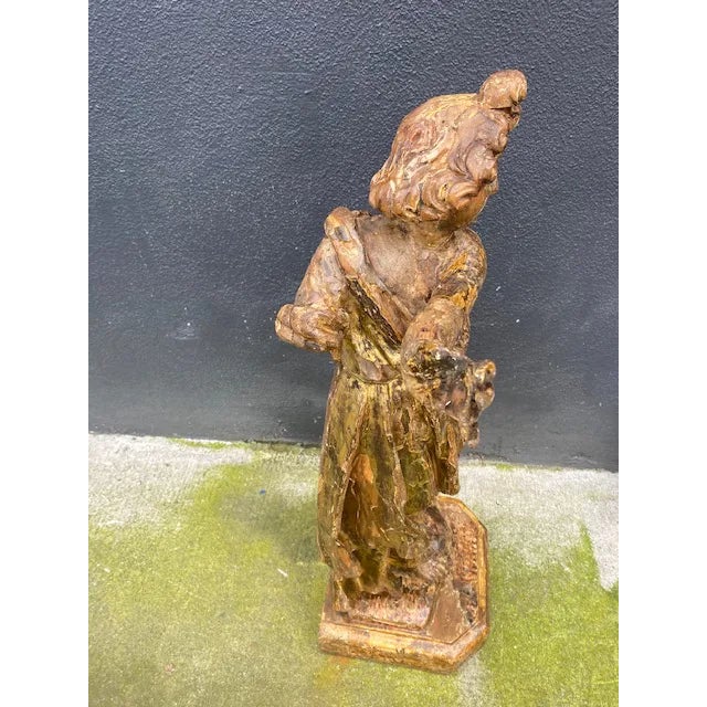18th Century Italian Giltwood Figure For Sale In Los Angeles - Image 6 of 13