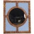 A striking artist-made round mirror distinguished by its dramatic geometric surround of hand-crafted gold resin elements,...