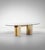 Glass Vintage Dining Table with Oval Glass Top and Wood-Concrete Legs by Giovanni Offredi for Saporiti, 1970s For Sale - Image 7 of 7