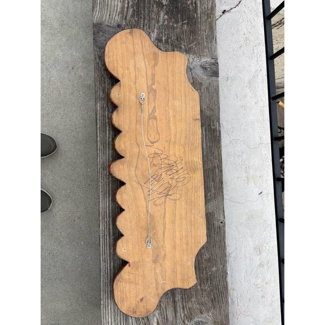 1940s Original Painted & Carved Meat or Wall Rack For Sale In Los Angeles - Image 6 of 6