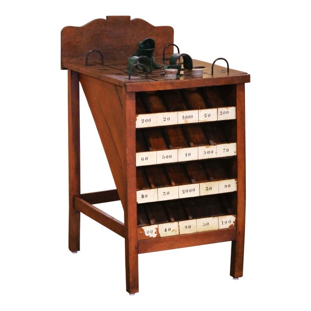 Early 20th Century French ‘La Grenouille’ Coin Toss Game With 11 Iron Pucks For Sale