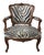 French Zebra Accent Arm Chair For Sale