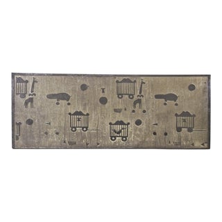 Etched Metal Circus Theme Panel For Sale