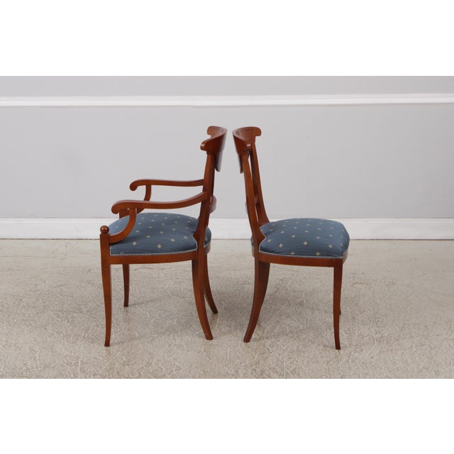Set of 6 Biedermeier Style Satinwood Dining Chairs For Sale - Image 10 of 16