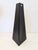 Brutalist Large Format Evangeline Matte-Black Tapered Vase | 1970s Brutalist Ceramic For Sale - Image 3 of 7