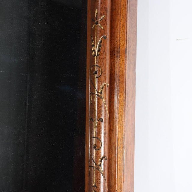 Eastlake Aesthetic Walnut Burl Hall Mirror Gilt Highlights C1870 For Sale - Image 13 of 18