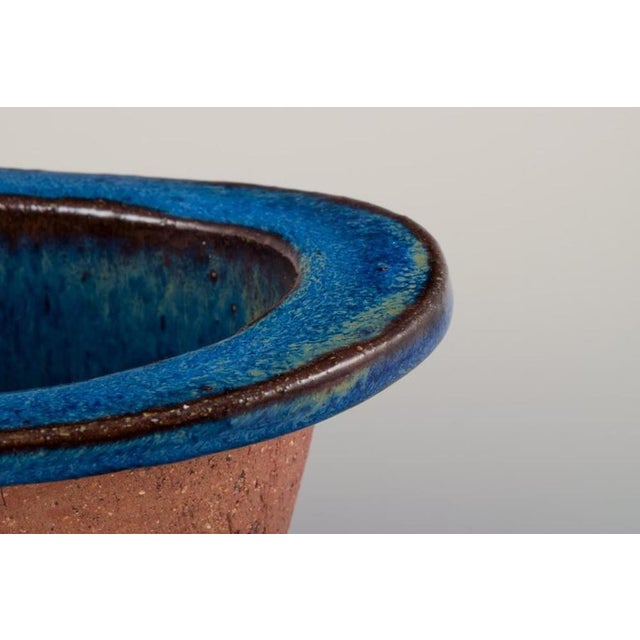 Ceramic Modernist Swedish Ceramic Vase by Curt Magnus Addin, 1970s For Sale - Image 7 of 9