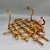 Vintage French Mid-Century Burnt Bamboo & Rattan 6-Hook Coat & Hat Rack, Wall Mount For Sale In Austin - Image 6 of 9