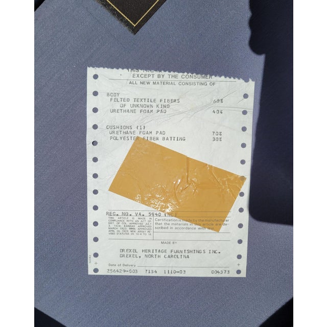 1980s Large Periwinkle Blue Leather Wing Chair Chairish