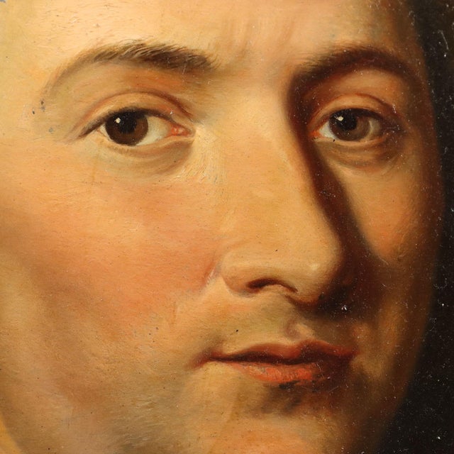 Dutch Artist, Portrait of Petrus Camper, 1700s, Oil on Panel For Sale - Image 4 of 11