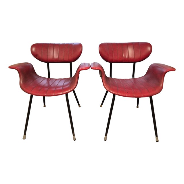 Italian Armchairs by Gastone Rinaldi for Rima, 1950s, Set of 2 For Sale