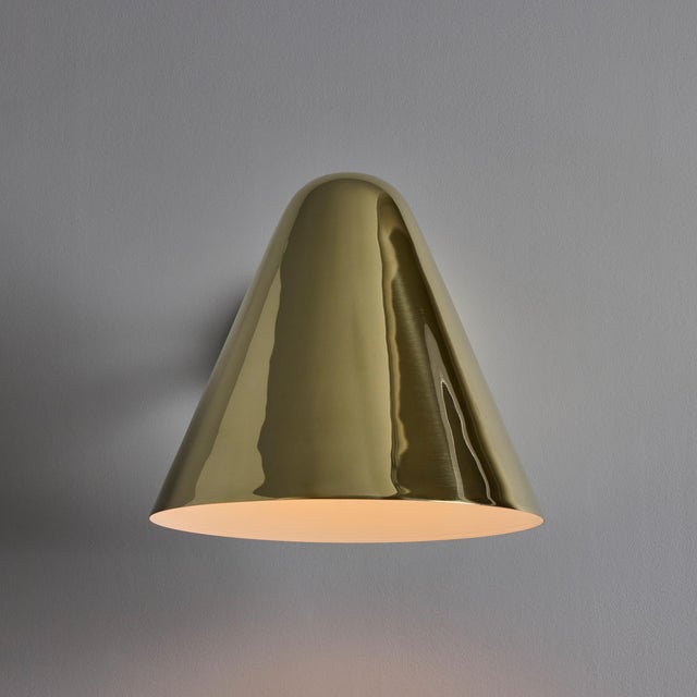 Metal 'ZuZu' Polished Brass Wall Sconce in the Style of Jacques Biny For Sale - Image 7 of 12