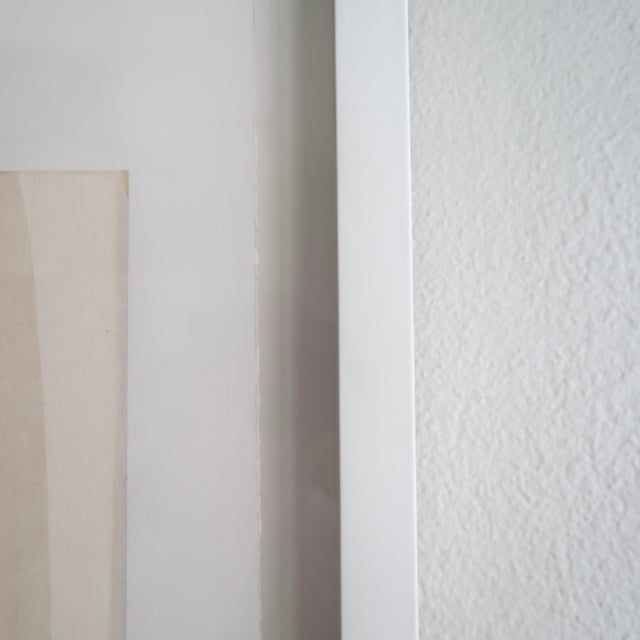 Almond Original Custom Framed Abstract Minimalist Painting in Organic Soft Neutral Tones by Casey R Klein For Sale - Image 8 of 11