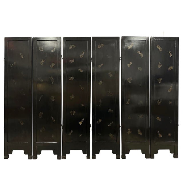 Early 20th Century Chinese Folding Screen/Room Divider With Cloisonne Panels For Sale - Image 17 of 18