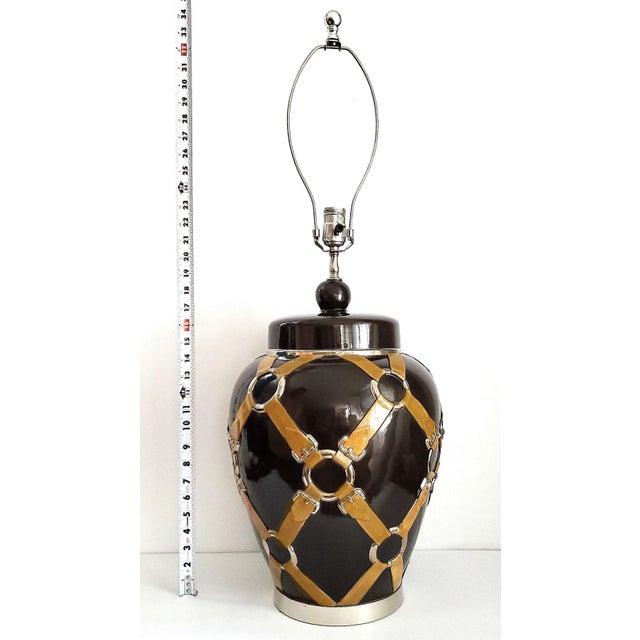 Chapman Manufacturing Company Lamp Gucci Equestrian Style 1975 Restored For Sale - Image 4 of 9