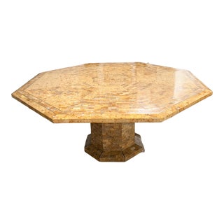 1970s Vintage Octagon Dining Table in Tessellated Stone by Maitland-Smith For Sale