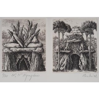 François Houtin, 20th and 21st Nymphaeum, Etching For Sale