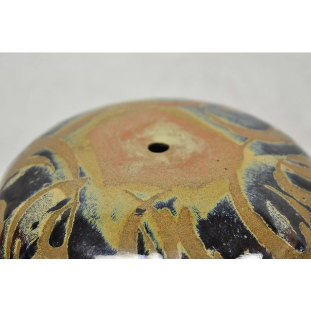 Brown Vintage Alisa Liskin Claussen Studio Signed Ceramic Glazed Pottery Vessel Vase For Sale - Image 8 of 15