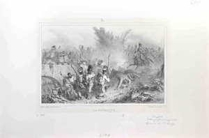 Auguste Raffet, La Poursuite, Lithograph, 1830s