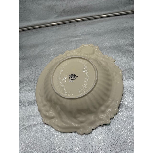 1990s Fitz and Floyd “Les Fleurs” Large Round Ceramic Bowl For Sale - Image 9 of 11