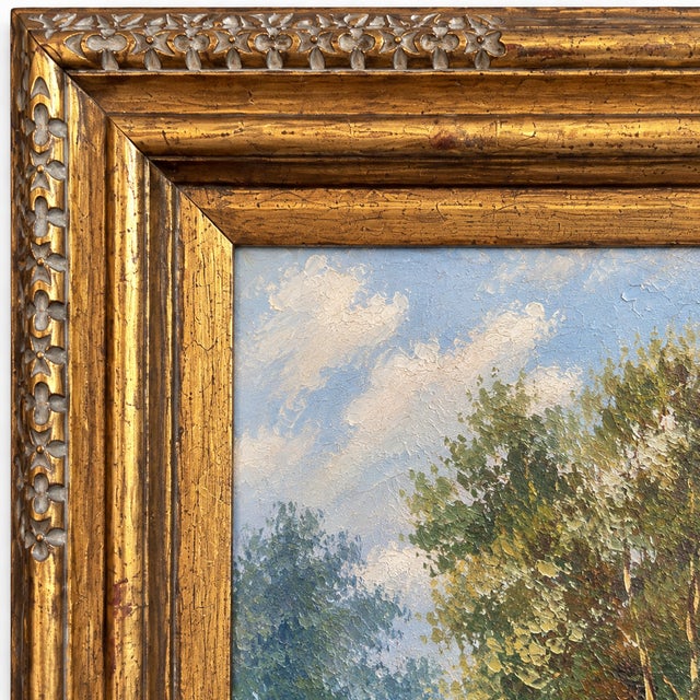 Mid 20th Century Impressionist Landscape Oil Painting For Sale - Image 5 of 5