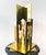 Metal Menashe Kadishman, Israeli Pop Art Abstract Cutout Trees Kinetic Gilt Sculpture Menashe Kadishman, c.1970's For Sale - Image 7 of 18