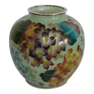 Vintage Japanese Plique a Jour Vase For Sale