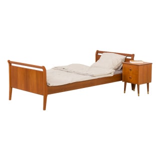 Mid-Century Danish Teak Bed, 1960s For Sale